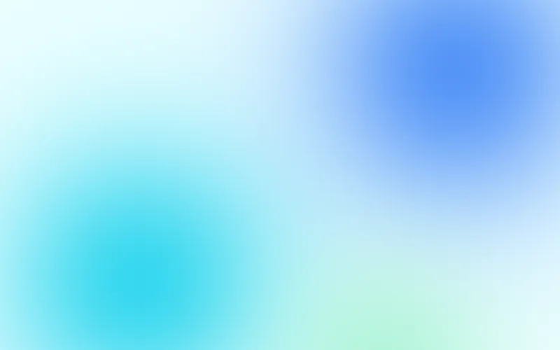 A soft, blurred gradient of aqua, sky blue and mint.